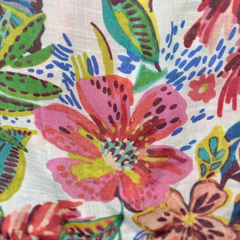 Kate & Lily 3X Floral Tropical Button Down Blouse Artsy Summer Resort Top - Picture 7 of 7